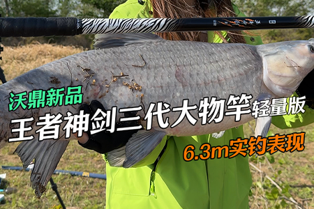 新品情报 | 沃鼎王者神剑三代大物竿首发倒计时1天，轻量版狂搏20+大青！