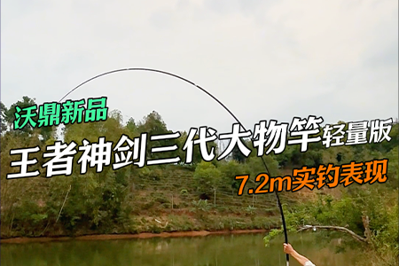 新品情报 | 沃鼎王者神剑三代大物竿轻量版，力战40+鲢鱅！